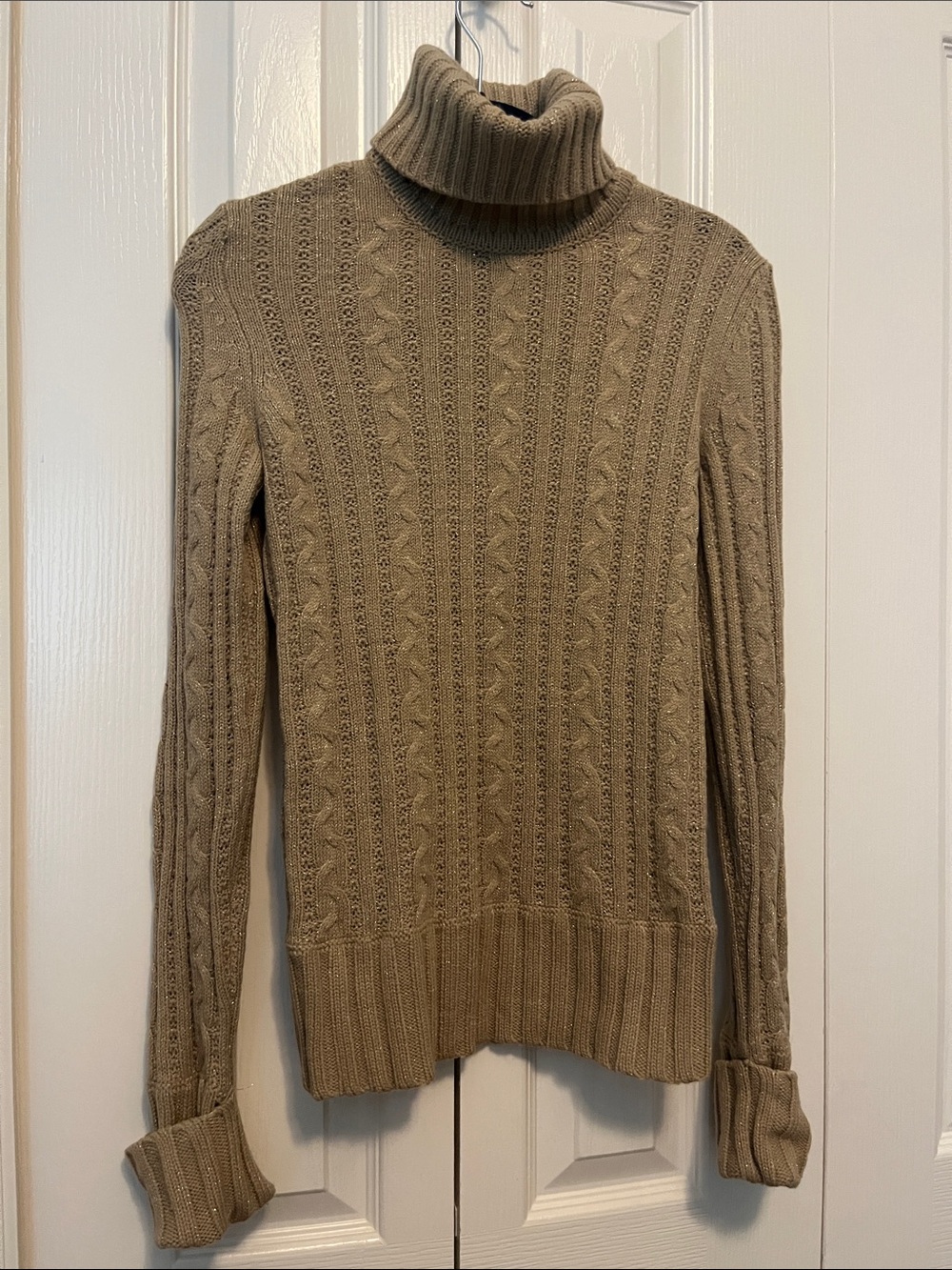 Express gold turtleneck wool blend sweater. Size small